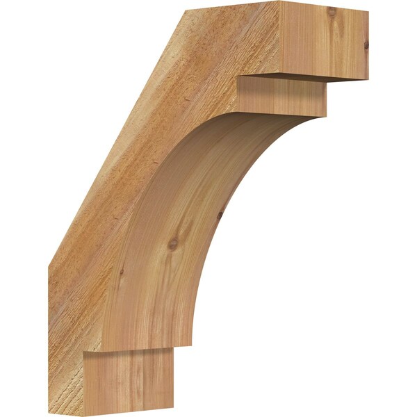 Ekena Millwork 6"W x 14"D x 18"H Merced Rough Sawn Knee Brace, Western Red Cedar BRC06X14X18MRC00RWR - main
